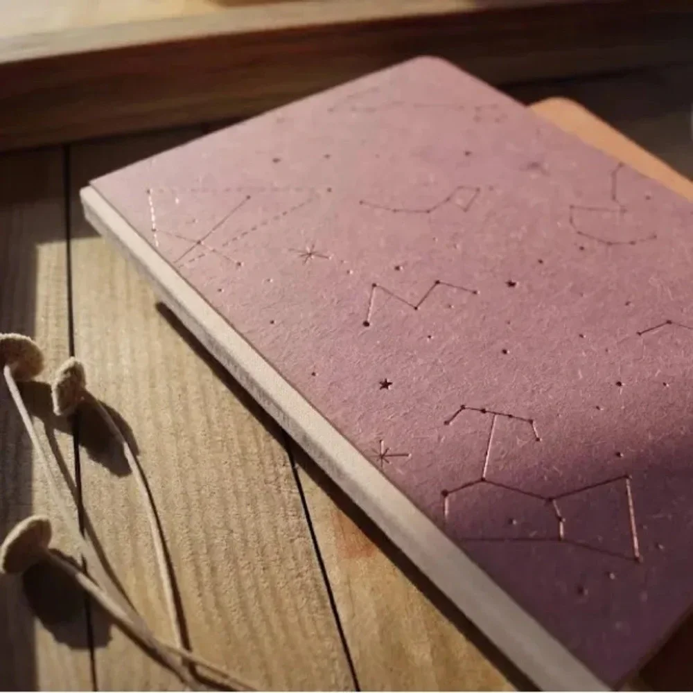 Denik Embossed Canvas Layflat Hardbound Journal, Written in The Stars Artwork